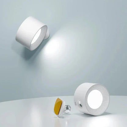 EasyLamp - Kabellose LED Wandleuchte mit 360° Drehung, USB-C Akku & Magnet, dimmbar