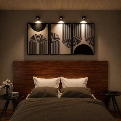 EasyLamp - Kabellose LED Wandleuchte mit 360° Drehung, USB-C Akku & Magnet, dimmbar