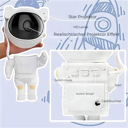 Astronaut Sternenhimmel LED Projektorlampe - Nachttischlampe