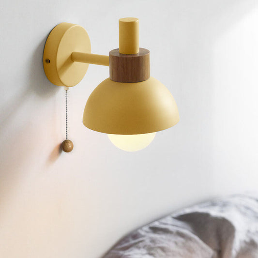 Modern Globe Wall Sconce – Scandinavian Macaron Glass Wall Light for Bedroom, Living Room & Hallway