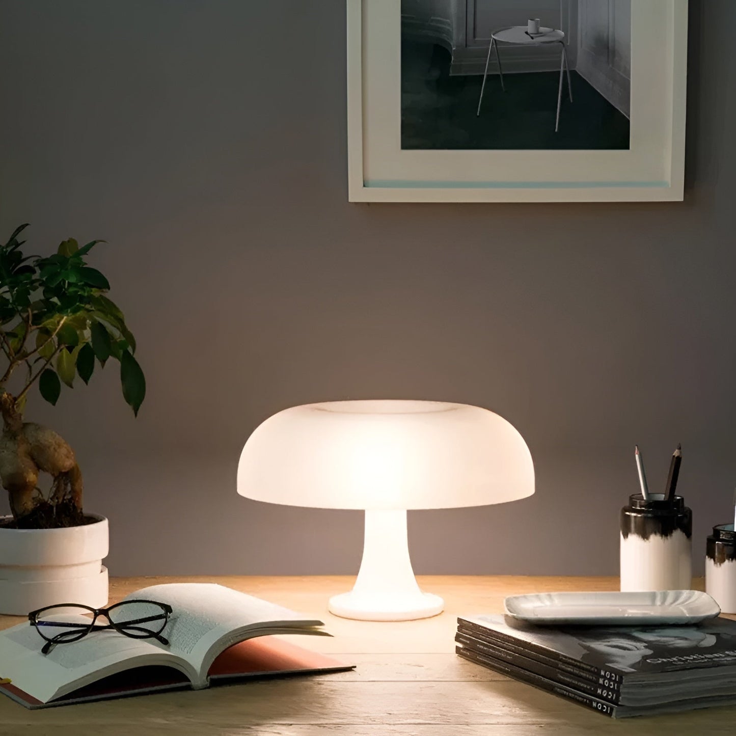 PilzGlow- Kabellose Pilzlampe Orange