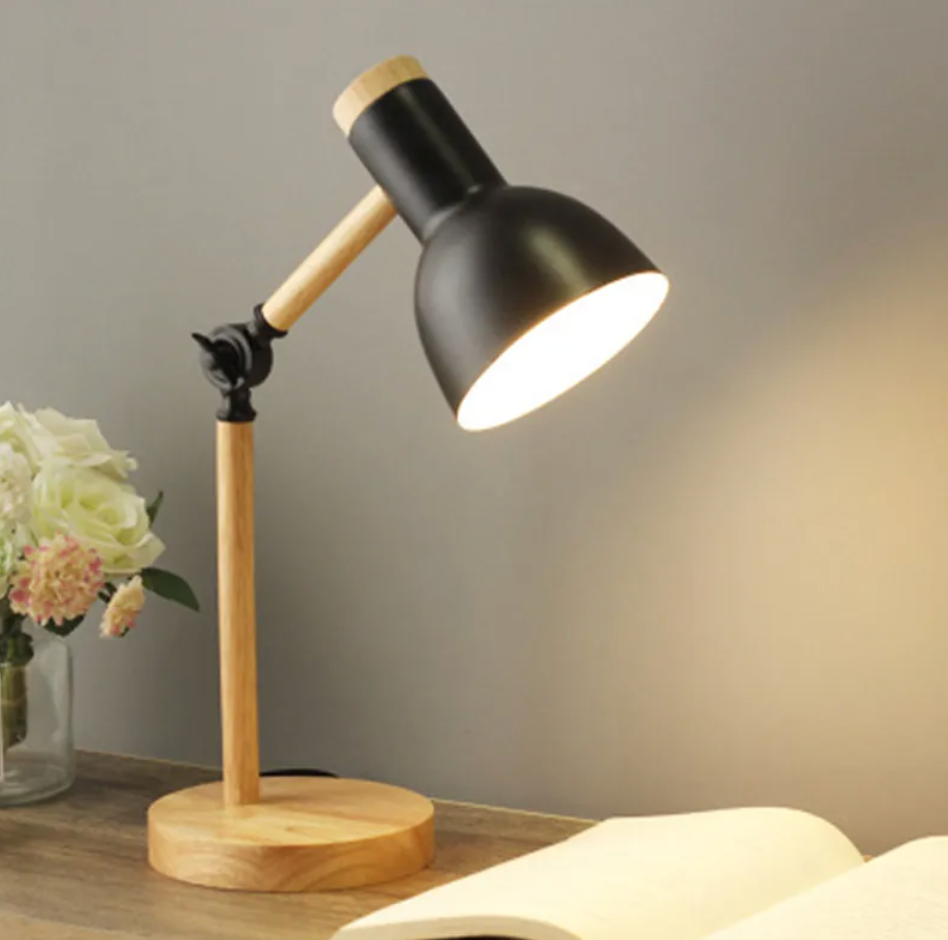 Kinder Tischlampe - Nordische gelbe Kinder Schreibtischlampe - Verstellbare Lampe