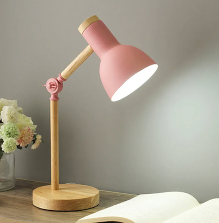 Kinder Tischlampe - Nordische gelbe Kinder Schreibtischlampe - Verstellbare Lampe