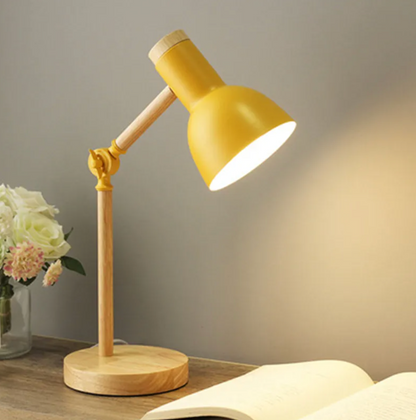 Kinder Tischlampe - Nordische gelbe Kinder Schreibtischlampe - Verstellbare Lampe
