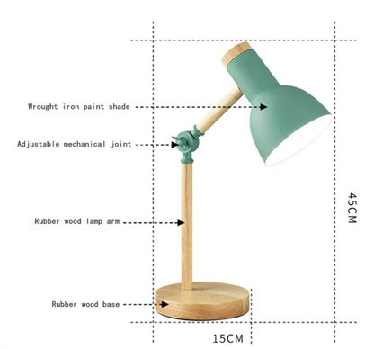 Kinder Tischlampe - Nordische gelbe Kinder Schreibtischlampe - Verstellbare Lampe