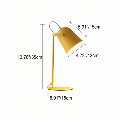 Macaron Tischlampe - Skandinavische gelbe Schreibtischlampe - Verstellbare Lampe