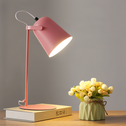 Macaron Tischlampe - Skandinavische gelbe Schreibtischlampe - Verstellbare Lampe
