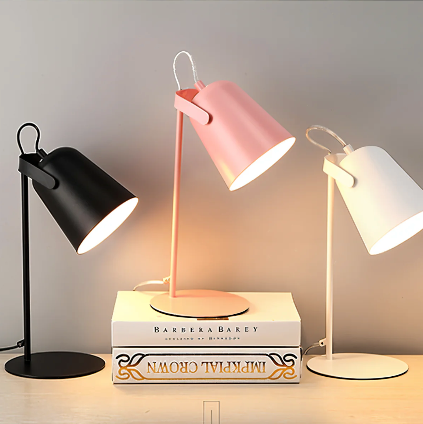 Macaron Tischlampe - Skandinavische gelbe Schreibtischlampe - Verstellbare Lampe