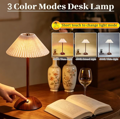 Cordless Rechargeable Table Lamp – Portable Dimmable LED Bedside Lamp, Touch Control, USB-C Charging, Modern Wireless Desk Light for Bedroom, Living Room & Restaurant
