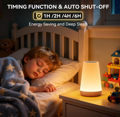 Rechargeable LED Touch Table Lamp – Portable Dimmable Night Light with Color Changing, USB Charging, Eye-Caring Bedside Lamp for Bedroom, Nursery & Home