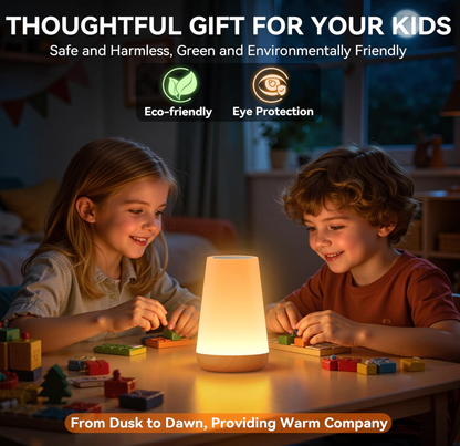 Rechargeable LED Touch Table Lamp – Portable Dimmable Night Light with Color Changing, USB Charging, Eye-Caring Bedside Lamp for Bedroom, Nursery & Home