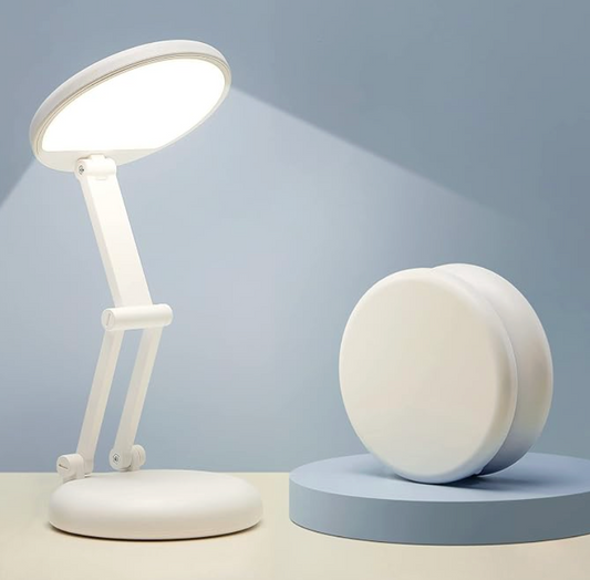 Rechargeable LED Desk Lamp – Portable Dimmable Study Light with Touch Control, Adjustable Brightness, Eye-Caring Reading Lamp for Home Office, Students & Bedroom