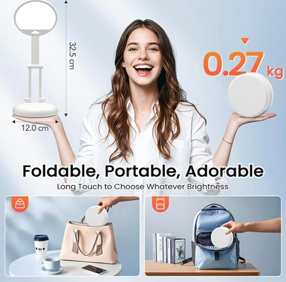 Rechargeable LED Desk Lamp – Portable Dimmable Study Light with Touch Control, Adjustable Brightness, Eye-Caring Reading Lamp for Home Office, Students & Bedroom