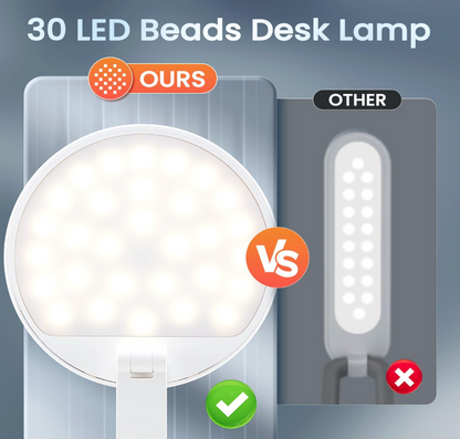 Rechargeable LED Desk Lamp – Portable Dimmable Study Light with Touch Control, Adjustable Brightness, Eye-Caring Reading Lamp for Home Office, Students & Bedroom