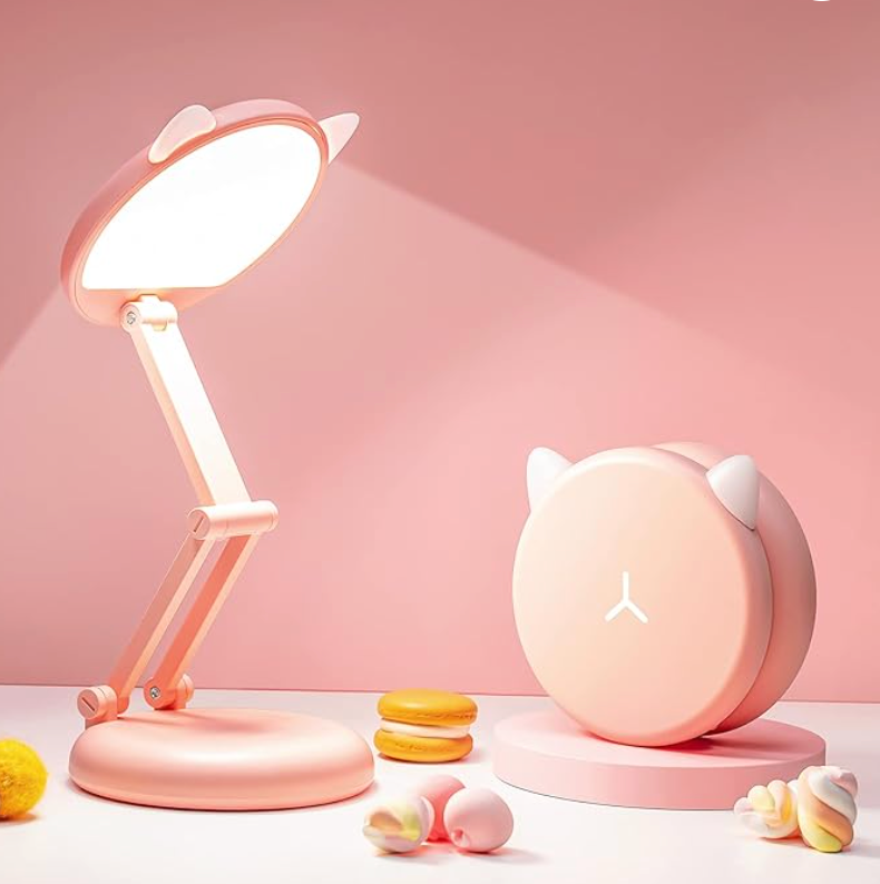 Rechargeable LED Desk Lamp – Portable Dimmable Study Light with Touch Control, Adjustable Brightness, Eye-Caring Reading Lamp for Home Office, Students & Bedroom