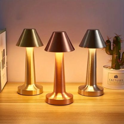 Kabellose Dimmbare LED Akku Tischlampe LuxLampe - Modern über Touch | Wohnzimmer | Leselampe | Nachttischlampe